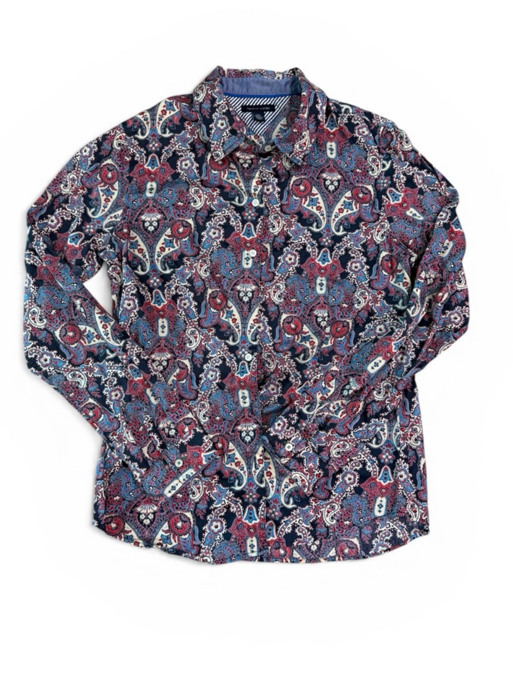 Tommy Hilfiger Women's Paisley Blouse Multi Color Size Large